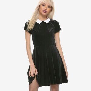 NWT Hot Topic Black Dress with White Collar